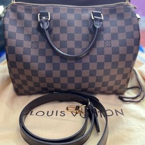 Louis Vuitton Speedy 30 Bandouliere Damier Ebene